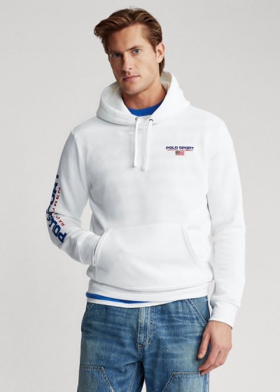 Sudaderas Con Capucha Polo Ralph Lauren Hombre Blancos - Polo Sport Fleece - AUMDV6129